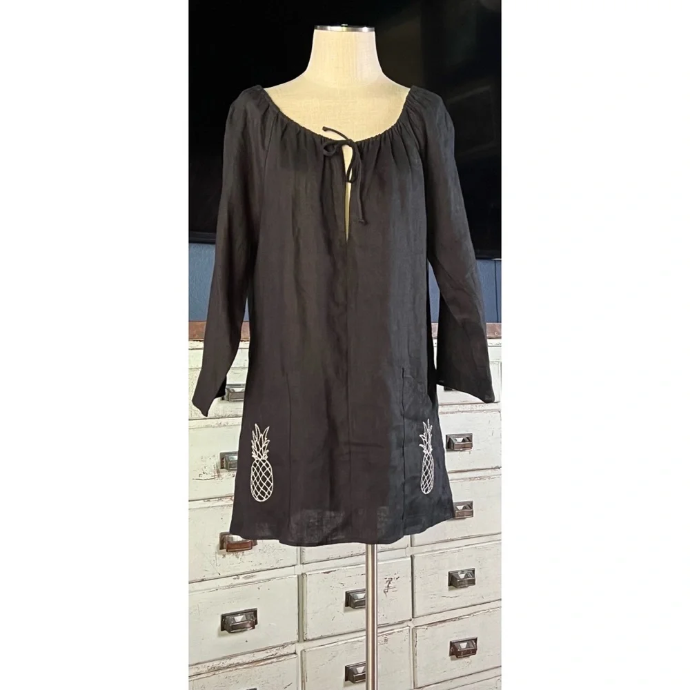 Reformation Black Whimsical Tunic Dress L - Picture 9 of 10